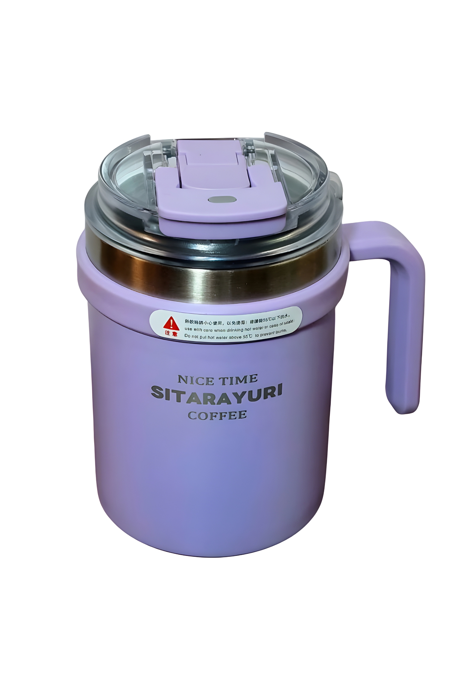 تراول ماگ سیتارایوری ۵۰۰ میلیلیتری – استیل ۳۰۴، دوحالته و دستهدار