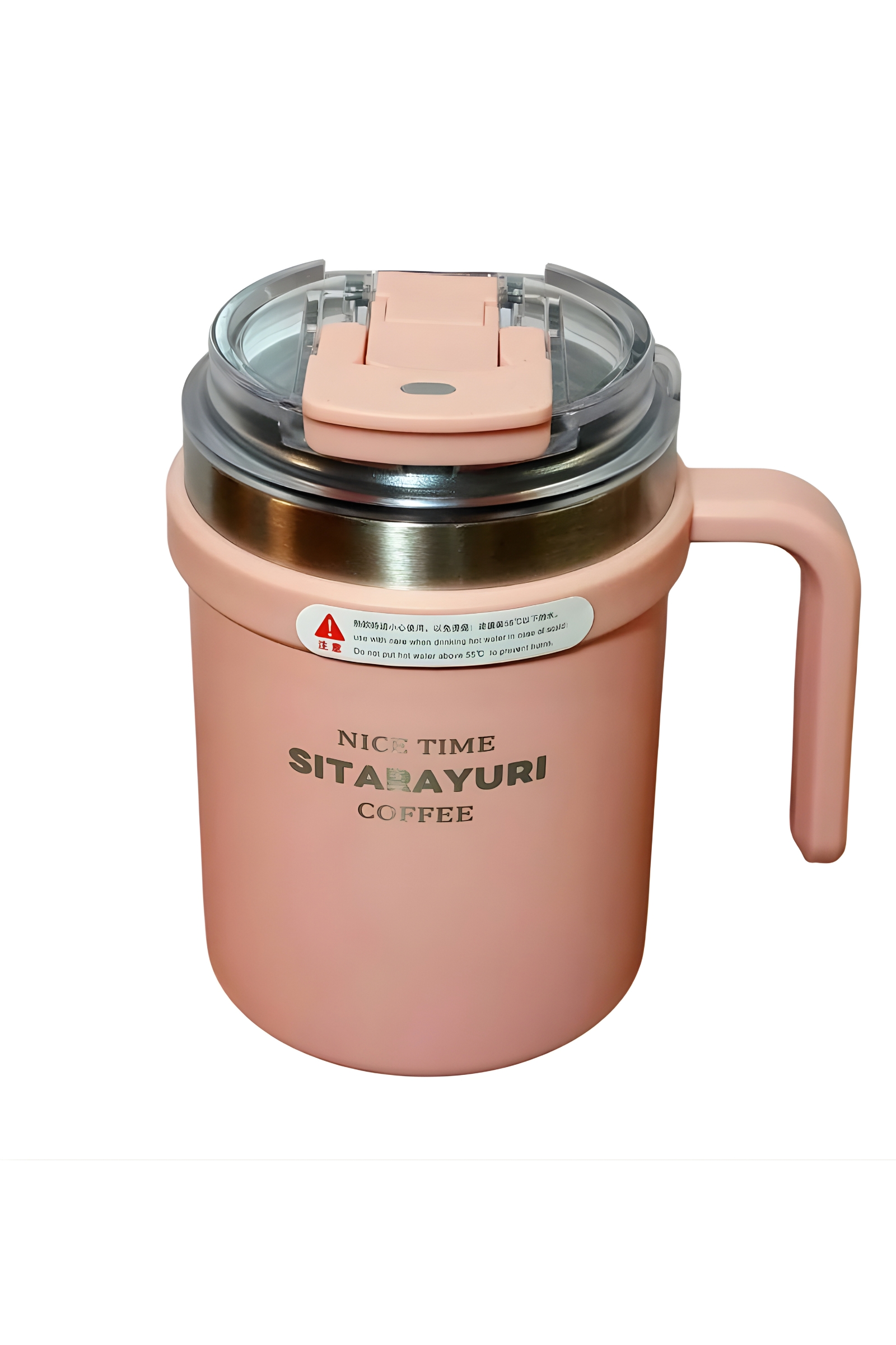 تراول ماگ سیتارایوری ۵۰۰ میلیلیتری – استیل ۳۰۴، دوحالته و دستهدار