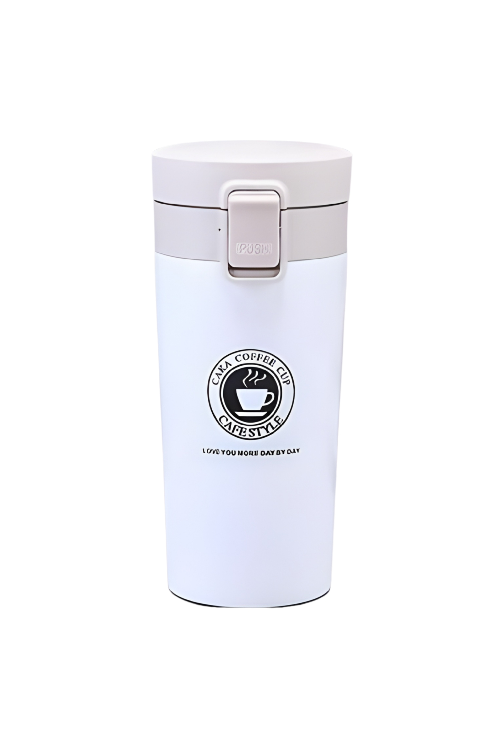 پیشنویس ۸۲تراول ماگ استیل کافی کاپ – درب قفلی ضامندار، صافی دمنوش و لبی آساننوش