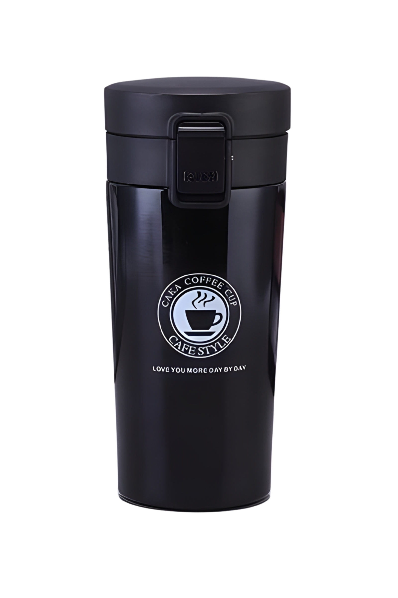 پیشنویس ۸۲تراول ماگ استیل کافی کاپ – درب قفلی ضامندار، صافی دمنوش و لبی آساننوش