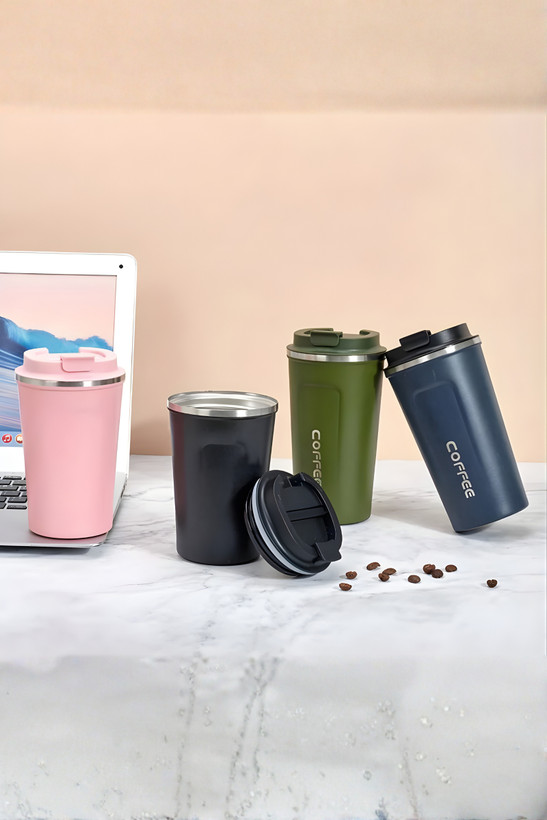 تراول ماگ استیل کافی – 380 / 510 میلیلیتر، ضدخش و سبک