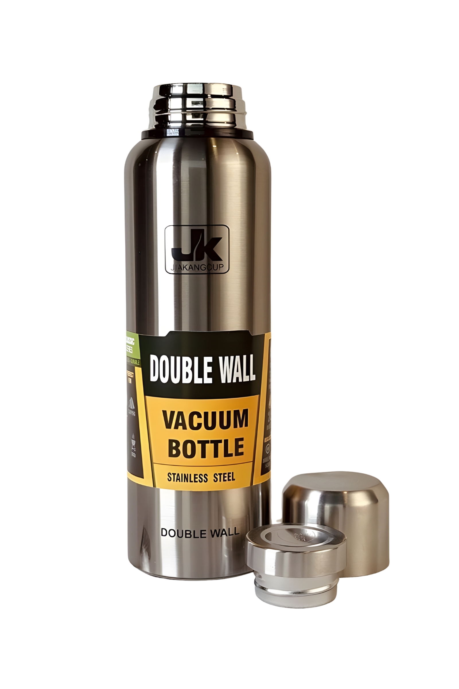 فلاسک استیل دوجداره بنددار JK ظرفیت 500، 750، 1000 و 1500 میلیلیتر