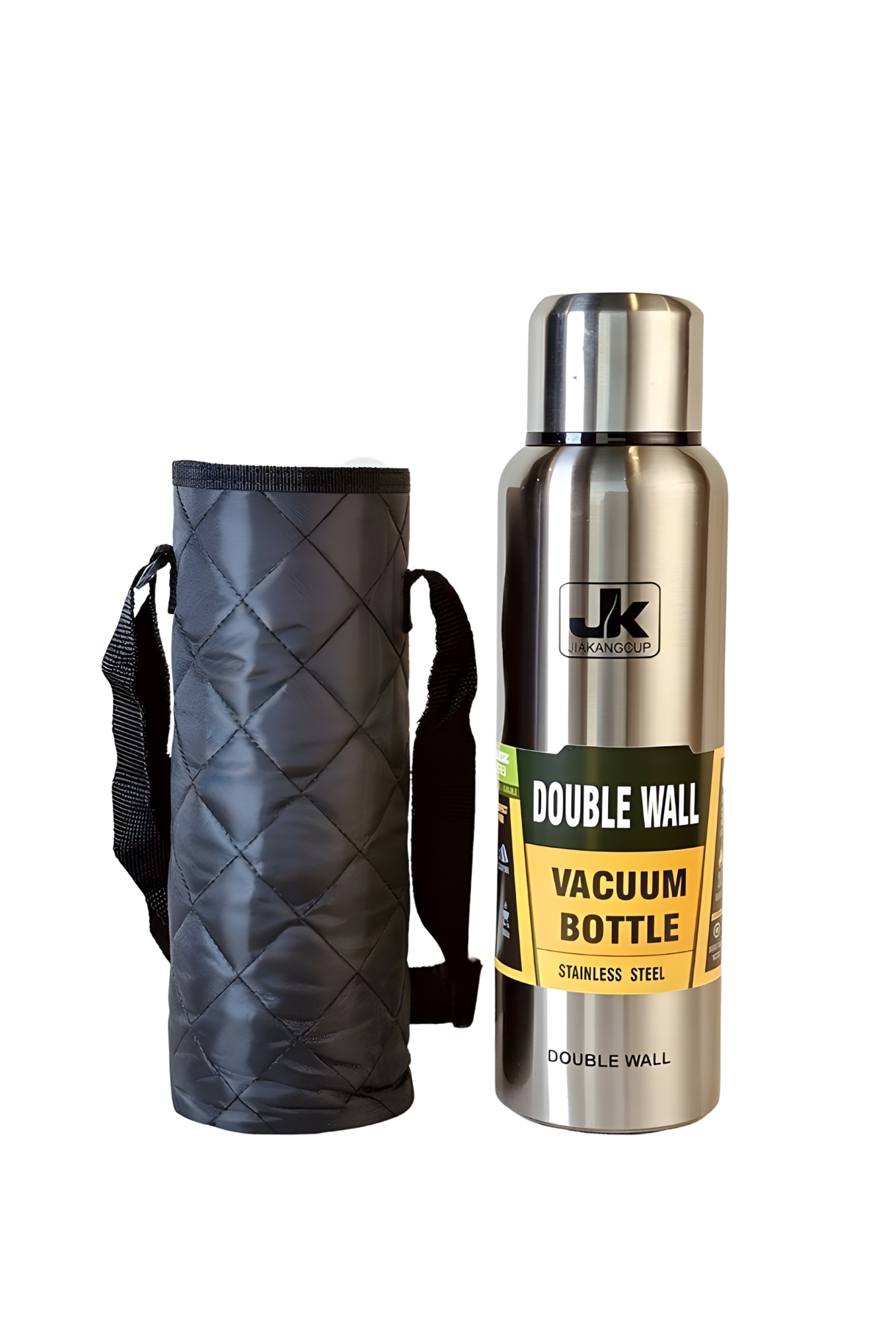 فلاسک استیل دوجداره بنددار JK ظرفیت 500، 750، 1000 و 1500 میلیلیتر