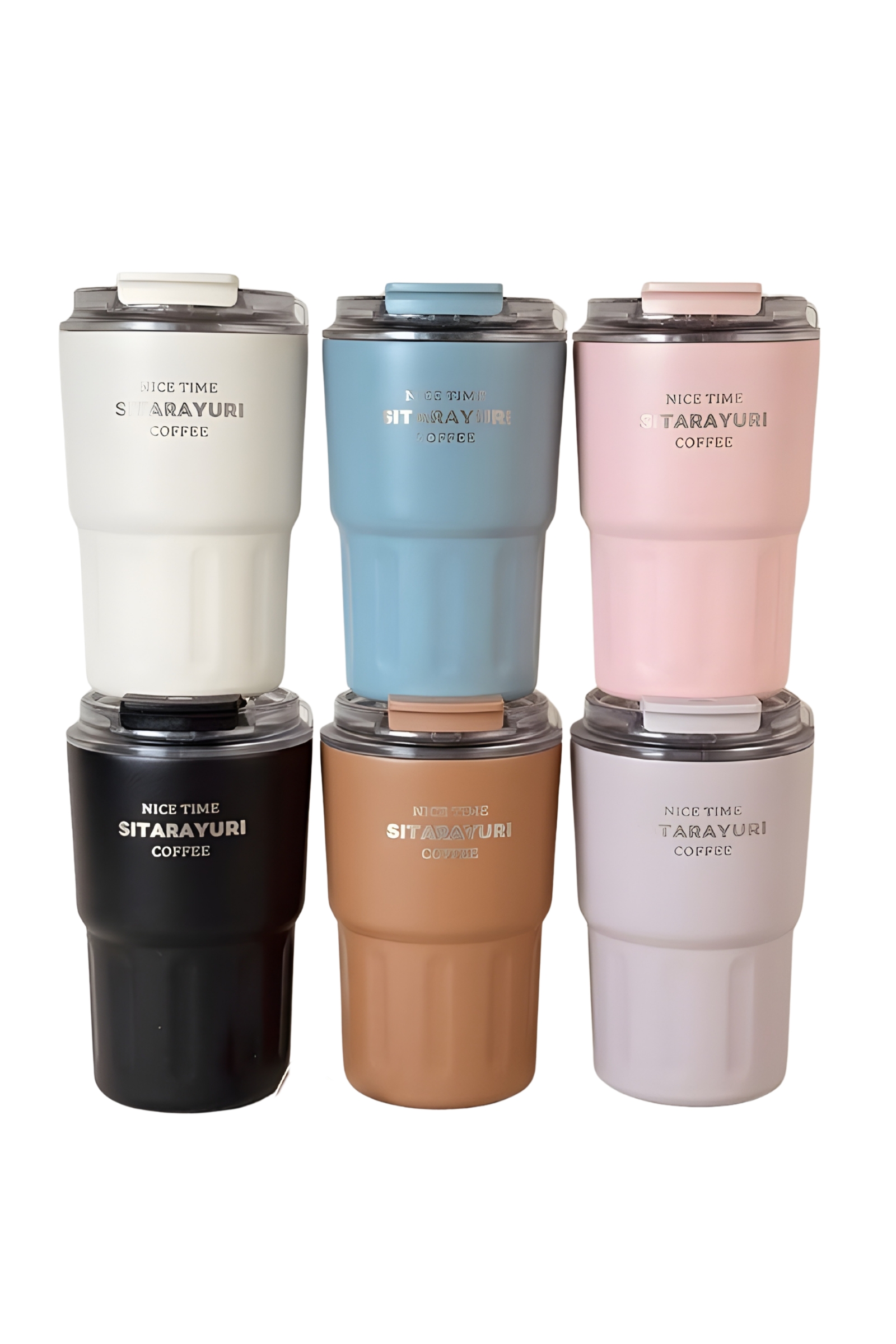 تراول ماگ استیل دوجداره سیتارایوری مدل NICE TIME ظرفیت 290/360/600 میلیلیتر