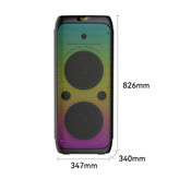 اسپیکر قابلحمل بلوتوثی مدل ZQS10208 با نور RGB و دو میکروفون بیسیم