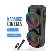 اسپیکر قابلحمل بلوتوثی مدل ZQS12206 با نور RGB و دو میکروفون بیسیم