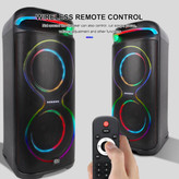اسپیکر قابلحمل بلوتوثی مدل ZQS8258 با نور RGB و دو میکروفون بیسیم