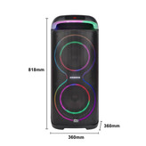اسپیکر قابلحمل بلوتوثی مدل ZQS8258 با نور RGB و دو میکروفون بیسیم