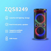اسپیکر قابلحمل بلوتوثی مدل ZQS8249 با نور RGB و میکروفون بیسیم