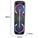 اسپیکر قابلحمل بلوتوثی مدل ZQS8313 با نور RGB و میکروفون بیسیم