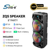 اسپیکر قابلحمل بلوتوثی مدل ZQS8210 با نور RGB و میکروفون بیسیم
