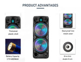 اسپیکر قابلحمل بلوتوثی مدل ZQS8210 با نور RGB و میکروفون بیسیم