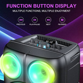 اسپیکر قابلحمل بلوتوثی مدل ZQS8238 با نور RGB و دو میکروفون بیسیم