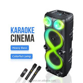 اسپیکر قابلحمل بلوتوثی مدل ZQS8238 با نور RGB و دو میکروفون بیسیم