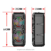 اسپیکر قابلحمل بلوتوثی مدل ZQS8229 با نور RGB و میکروفون بیسیم