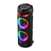 اسپیکر قابلحمل بلوتوثی مدل ZQS8258 با نور RGB و دو میکروفون بیسیم