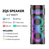 اسپیکر قابلحمل بلوتوثی مدل ZQS6221 با نور RGB و میکروفون سیمی